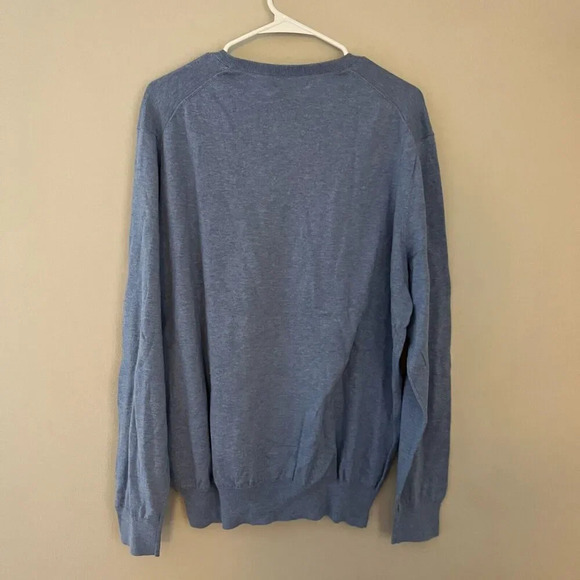 Polo Ralph Lauren Mens Blue Pullover Sweater Large Heather Pima Cotton NWT - Picture 3 of 9
